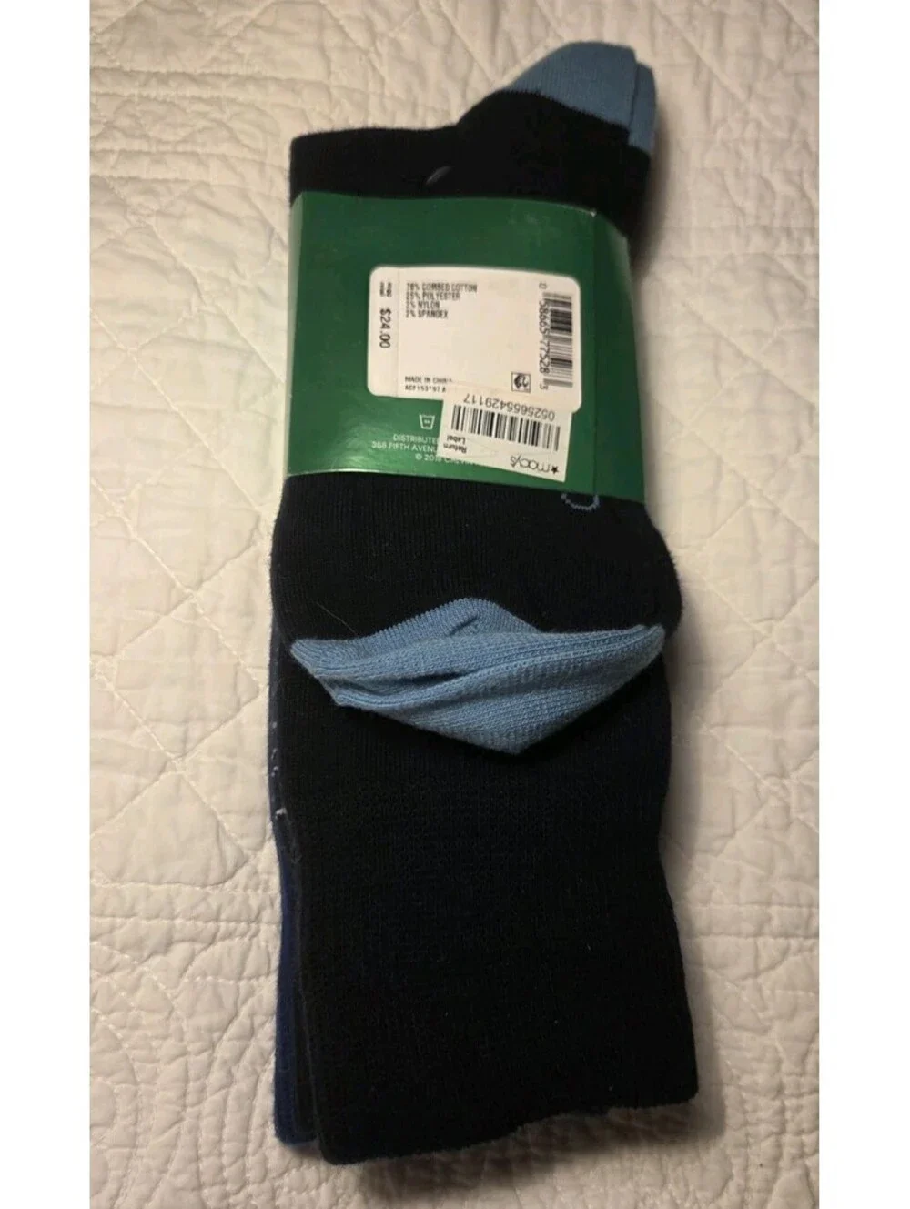 Calvin Klein Men Size 7 - 12 Combed Cotton 4 Pack Dress Socks